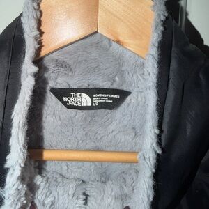 The North Face Black Coat with Soft Gray Interior
